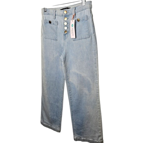 J BRAND Womens Joan Jeans 24 High Rise Elara Light Wash Exposed Button Fly Crop - Picture 5 of 12